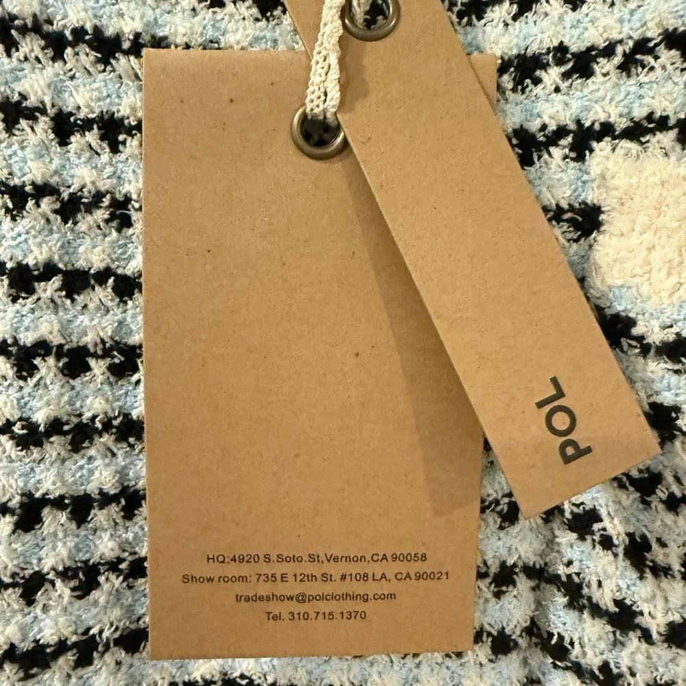 POL Cream and Black Striped Turtleneck Sweater - Picture 2 of 3